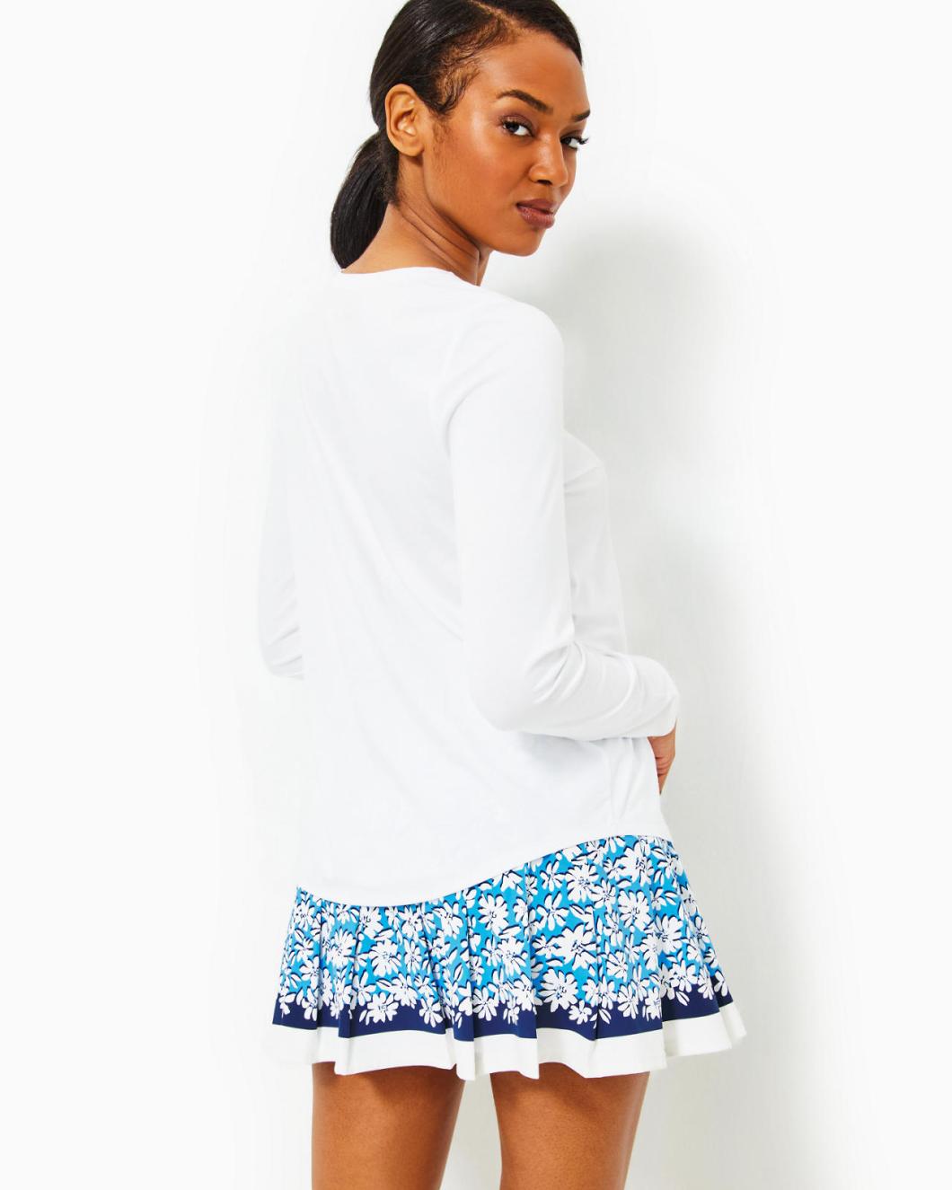 Lilly Pulitzer Upf 50+ Luxletic Westley Long Sleeve Tee Resort White | Women Tops