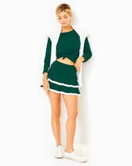 Lilly Pulitzer Upf 50+ Luxletic Zela Skort Evergreen X Resort White | Women Bottoms