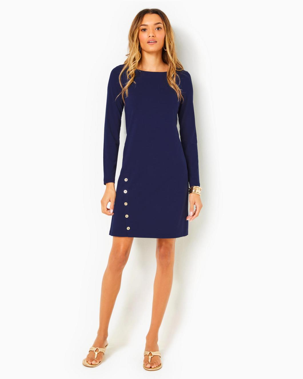 Lilly Pulitzer Upf 50+ Maddox Straight Dress True Navy | Women Straight Dresses