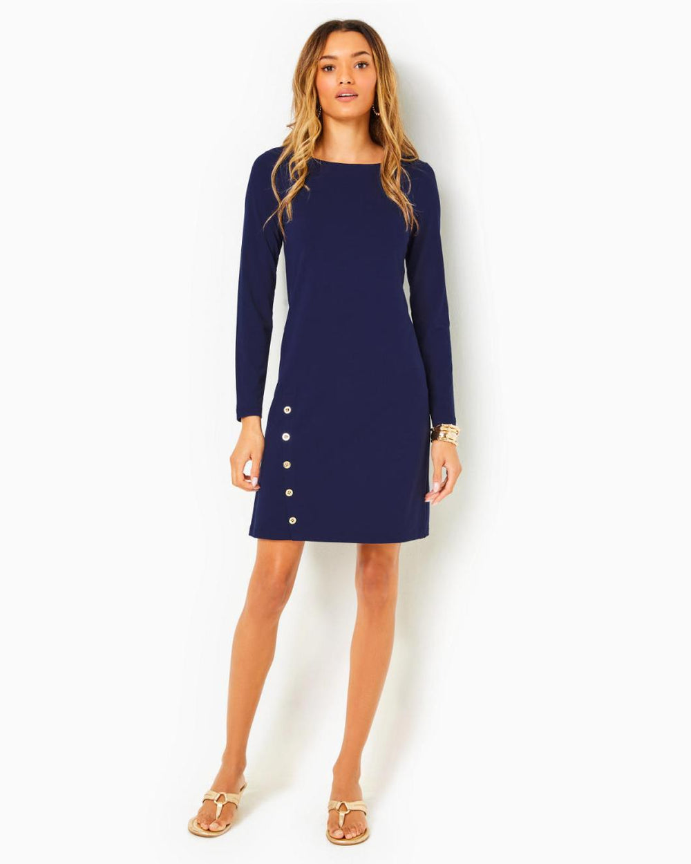 Lilly Pulitzer Upf 50+ Maddox Straight Dress True Navy | Women Straight Dresses