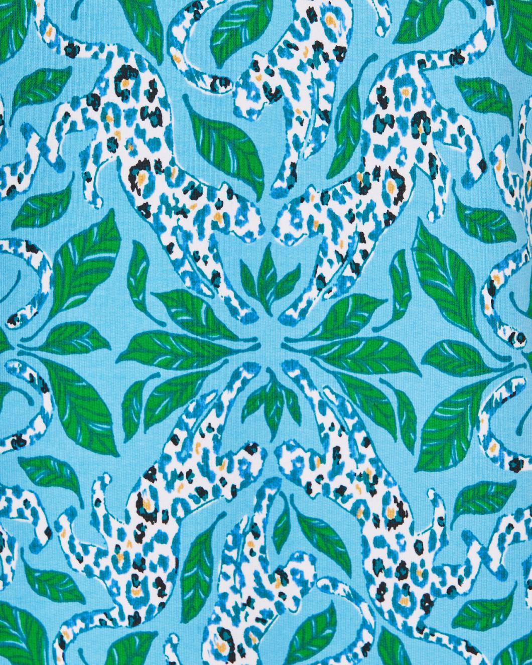 Lilly Pulitzer Upf 50+ Melena Popover Bon Bon Blue Leapin Leopards | Women Tops