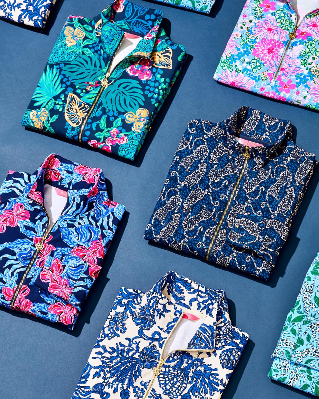 Lilly Pulitzer Upf 50+ Skipper Popover Low Tide Navy Its Ofishell | Women Tops