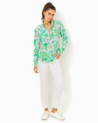 Lilly Pulitzer Upf 50+ Skipper Popover Spearmint Blossom Views | Women Tops