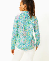 Lilly Pulitzer Upf 50+ Skipper Popover Surf Blue Lilly Loves South Carolina | Women Tops