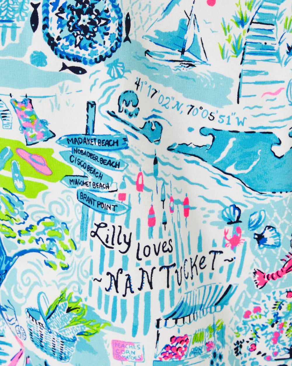 Lilly Pulitzer Upf 50+ Skipper Popover Whisper Blue Lilly Loves Nantucket | Women Tops