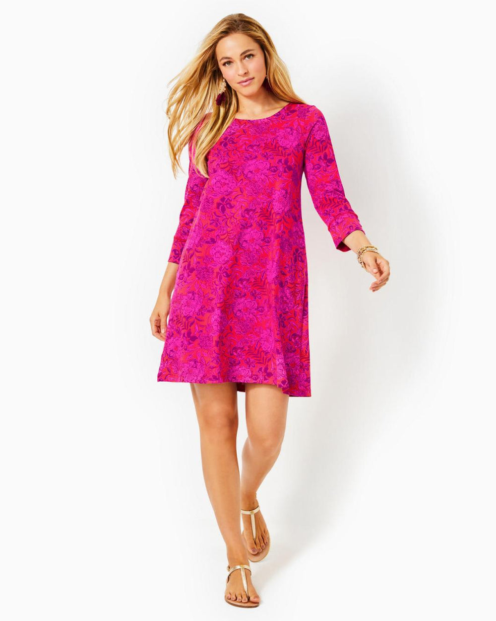 Lilly Pulitzer Upf 50+ Solia Chillylilly Dress Amaryllis Red Secret Hideaway | Women Swing Dresses