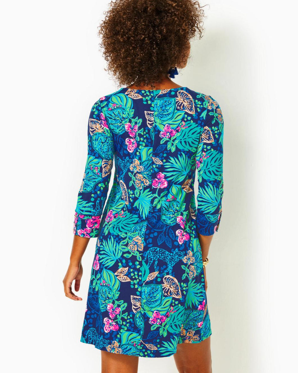 Lilly Pulitzer Upf 50+ Solia Chillylilly Dress Low Tide Navy Life Of The Party | Women Swing Dresses