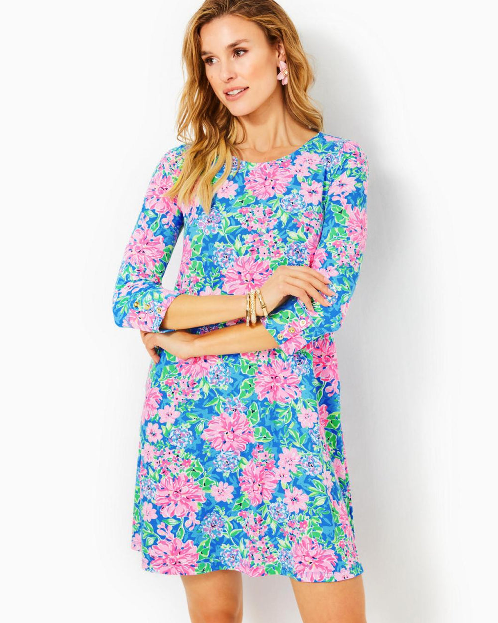 Lilly Pulitzer Upf 50+ Solia Chillylilly Dress Multi Spring In Your Step | Women Swing Dresses