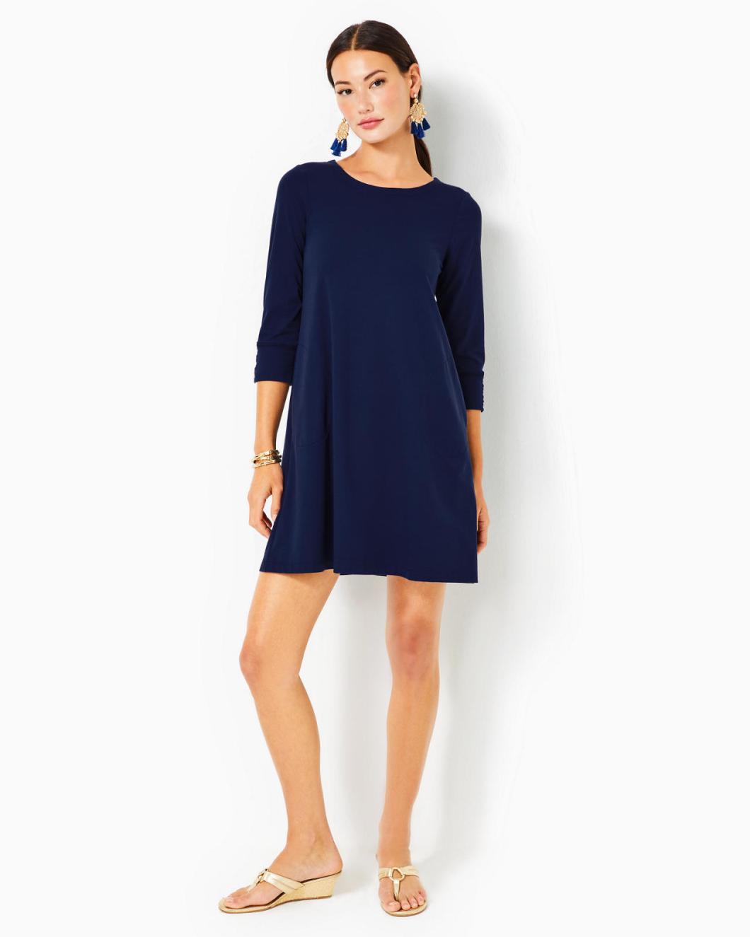 Lilly Pulitzer Upf 50+ Solia Dress True Navy | Women Swing Dresses