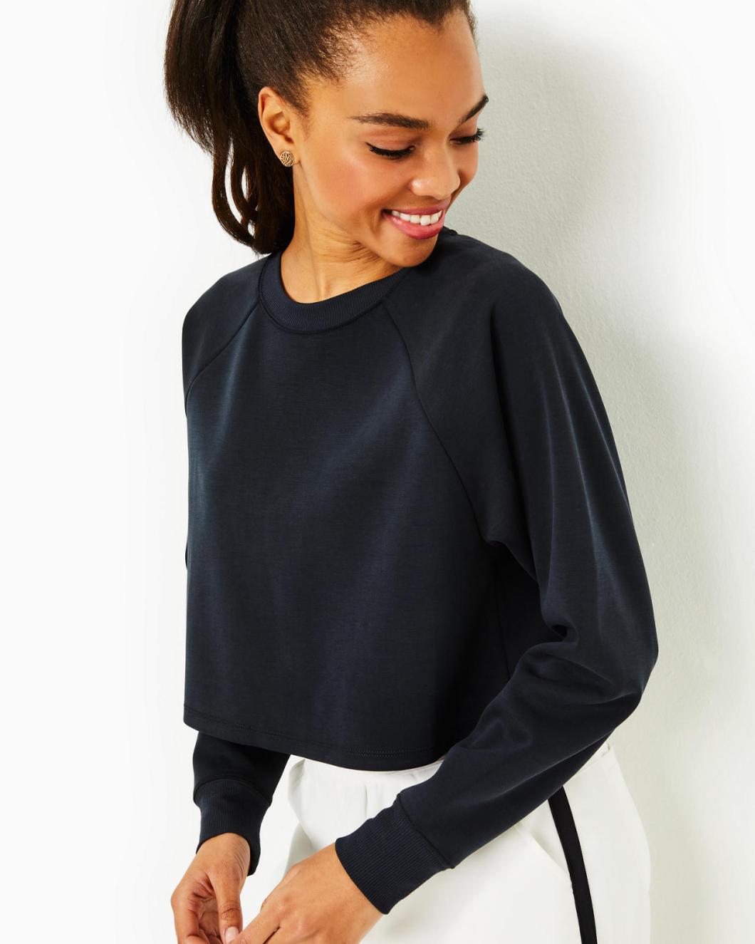 Lilly Pulitzer Upf 50+ Zelek Pullover Noir | Women Tops