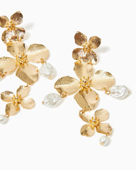 Lilly Pulitzer Via Flora Earrings Gold Metallic | Women Jewelry