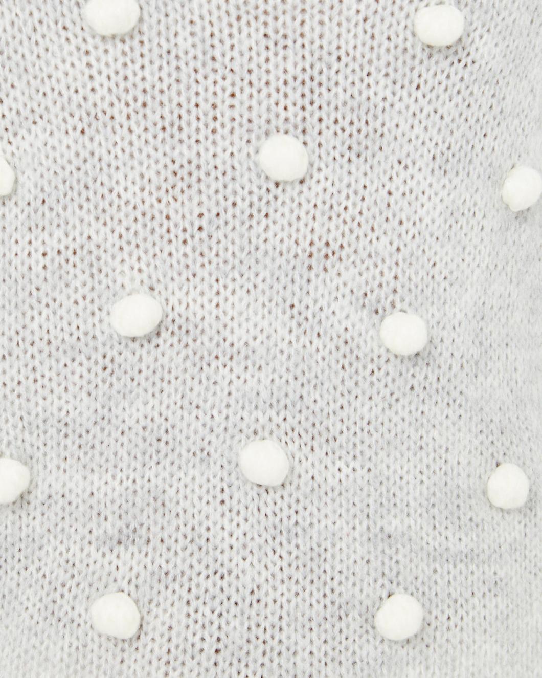 Lilly Pulitzer Vienne Sweater Heathered Lunar Grey Playful Poms | Women Tops