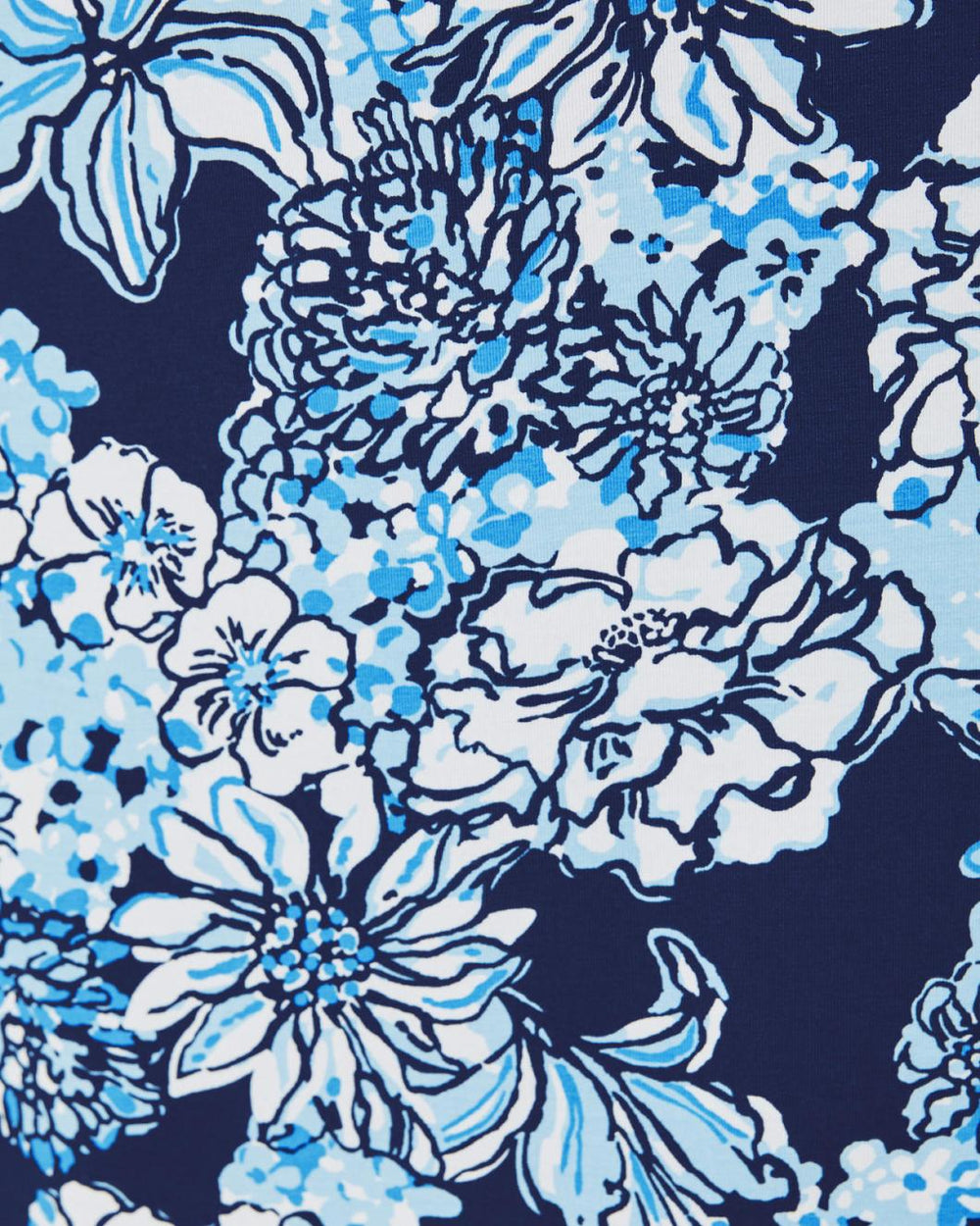 Lilly Pulitzer Wisteria V-Neck Maxi Dress Low Tide Navy Bouquet All Day Engineered Knit Maxi Dre | Women Fit &amp; Flare Dresses