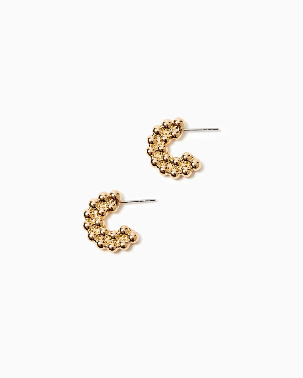 Lilly Pulitzer Worth A Look Small Hoop Earrings Gold Metallic | Women Jewelry