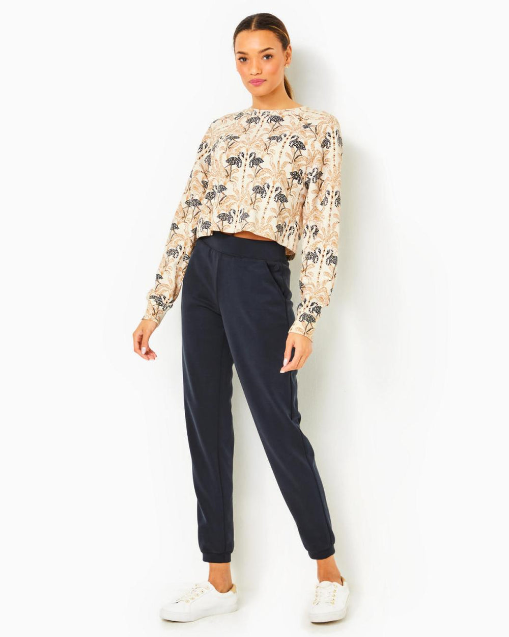 Lilly Pulitzer Zelek Cotton Pullover Deeper Coconut Lil Stir It Up | Women Tops