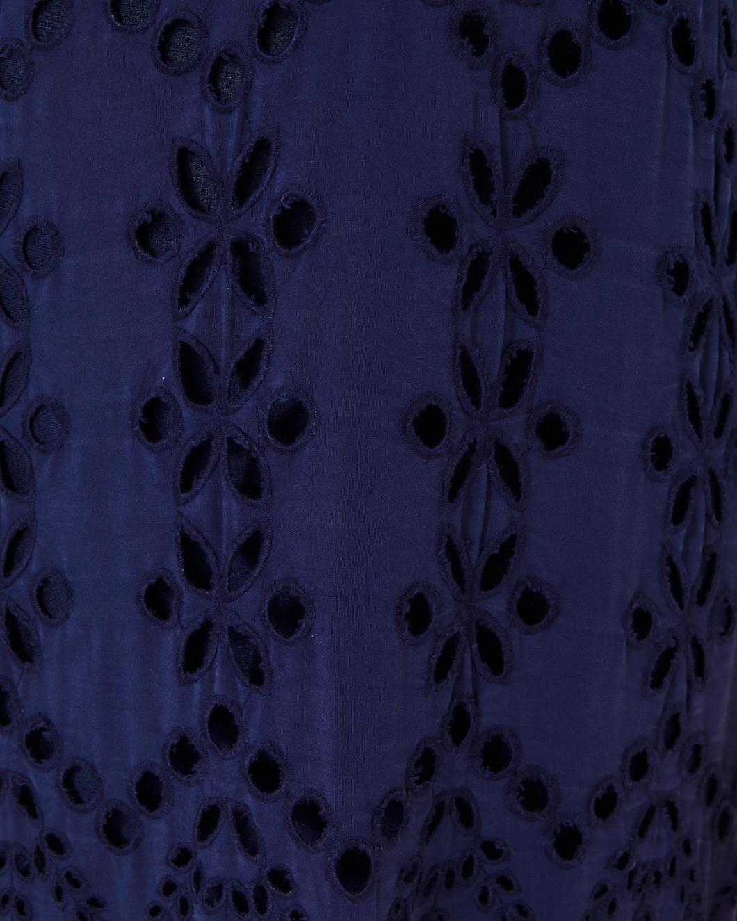 Lilly Pulitzer Zia Eyelet Midi Shirtdress True Navy Soiree Eyelet | Women A-Line/Easy Dresses